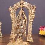 Brass Superfine Tirupati Balaji Lord Venkateshwara Idol | 6.5" Sacred Murti | 800g Premium Handcrafted Statue | Home Temple Blessing | Jaipurio